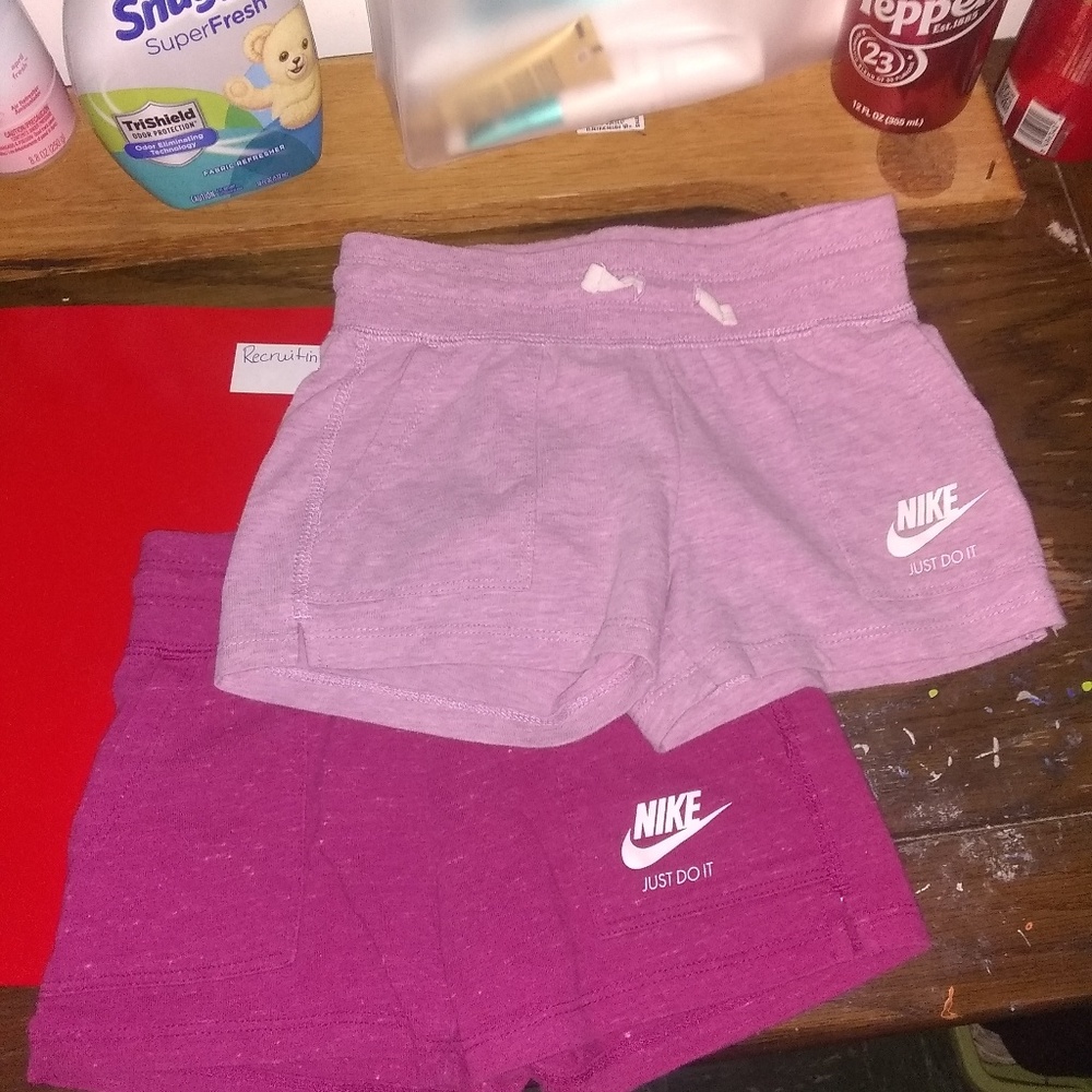 2 pair of girls Nike shorts